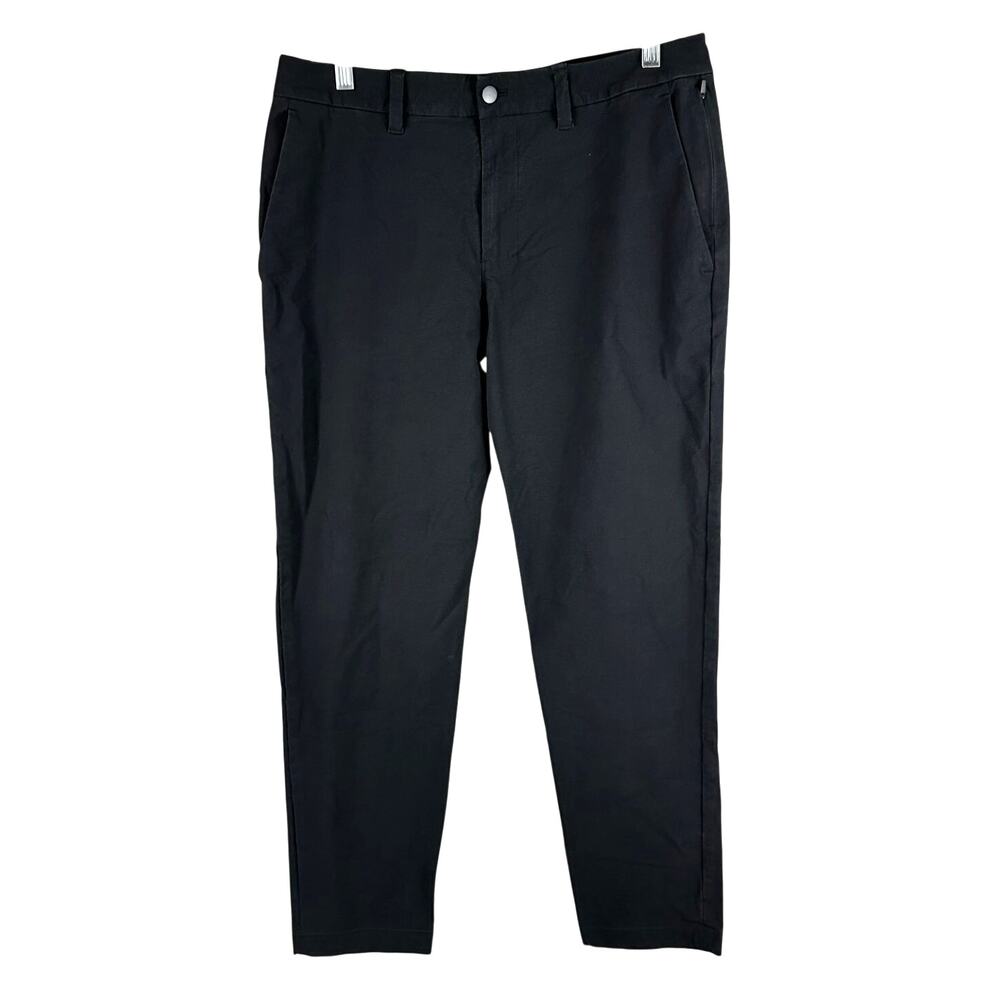 Lululemon ABC Slim-Fit Trouser Stretch Cotton VersaTwill Black Men's 32 x 28 EUC